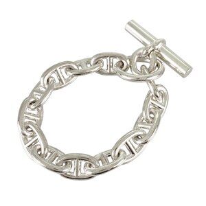 HERMES Chaine d'Ancre MM Silver Bracelet